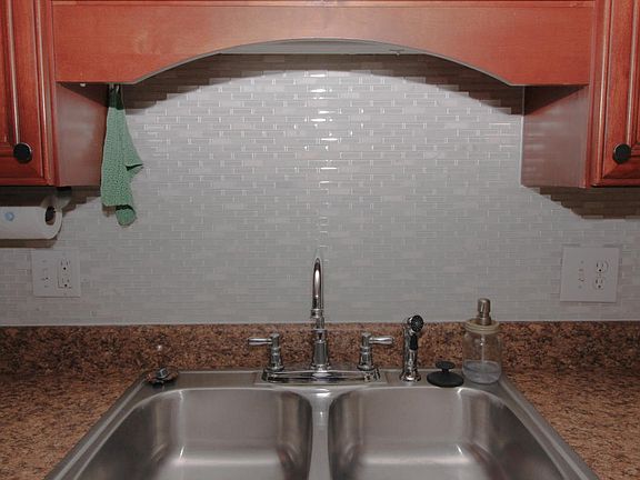 Tile backsplash.