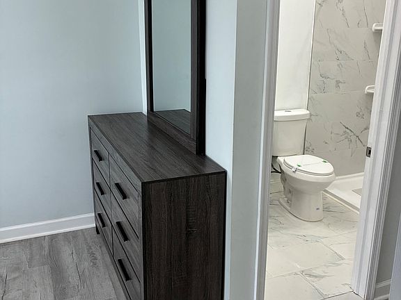 Master bedroom walk in private bathroom