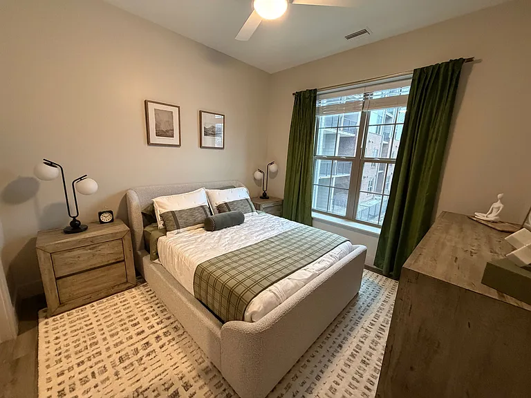 Bright, comfortable, and just the right size bedroom