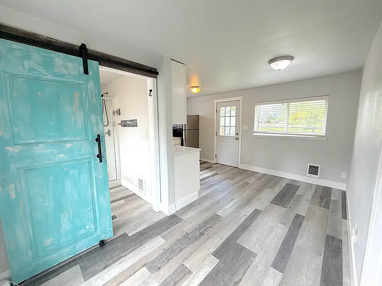 Living room and bathroom