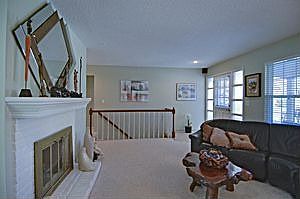 Cozy living room with fireplace