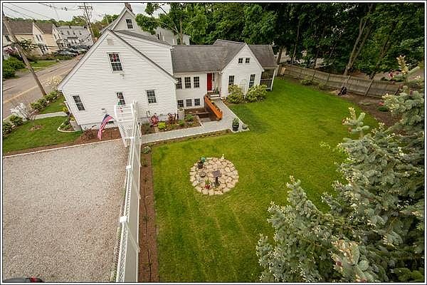 Large yard with seating for parties, play or just relaxing.