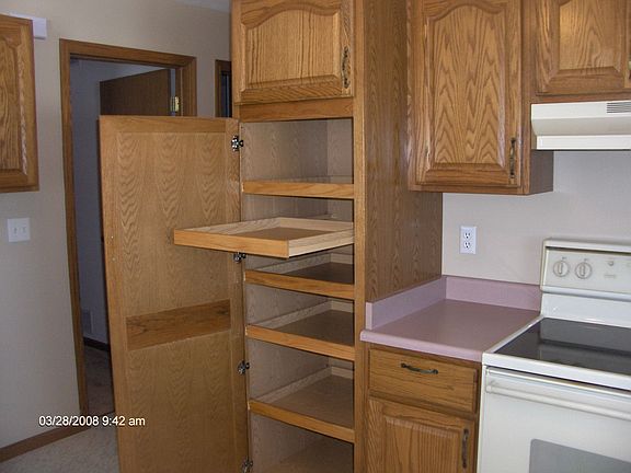 Kitchen cabinets with pullout shelves