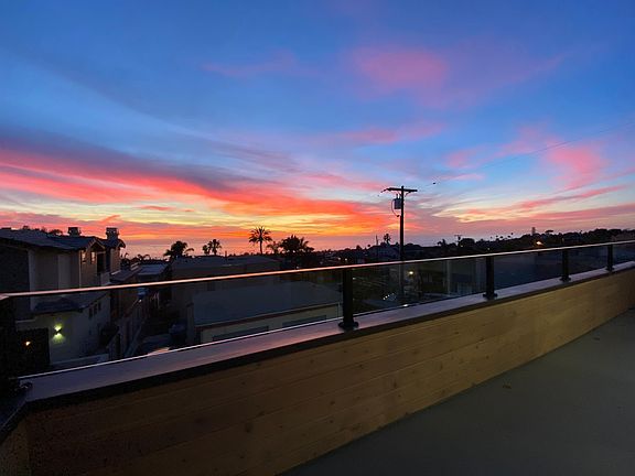 View from balcony at night. Limited by what my camera angle was.