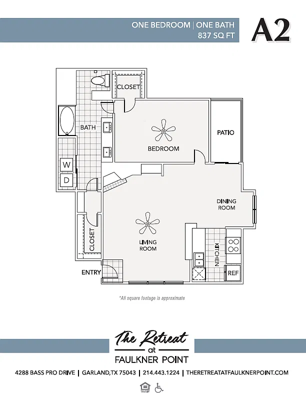 Floor plan 1 Bed/1 Bath Classic