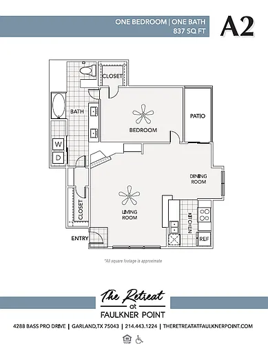 Floor plan 1 Bed/1 Bath Classic