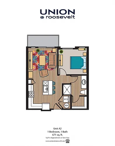 Floor plan A2 1x1 - Phase II