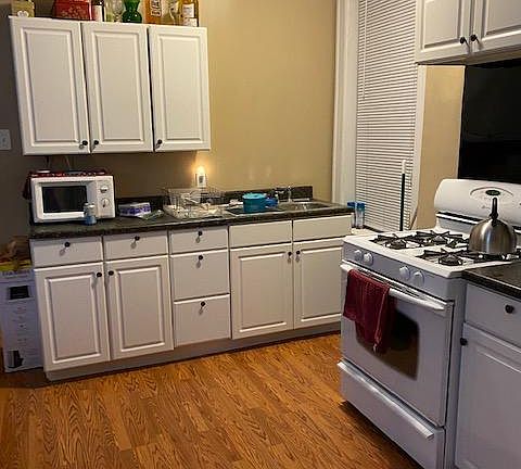 Gas stove and new refrigerator.