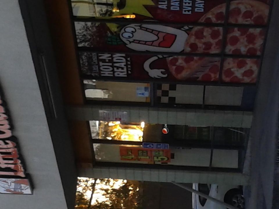 down the street