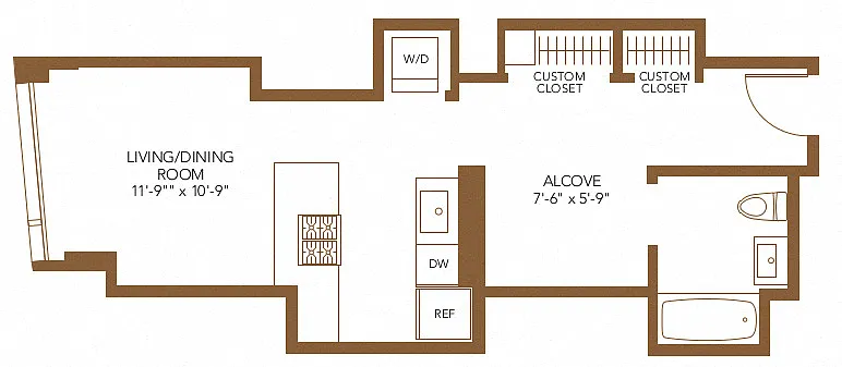 Floor plan Studio Alcove