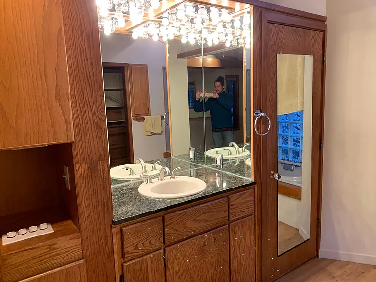 Master bathroom with custom vanity