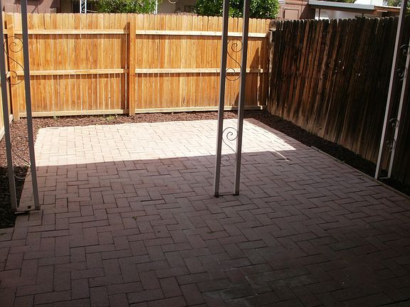Fenced patio