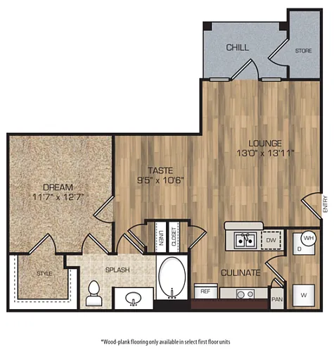 Floor plan 1X1