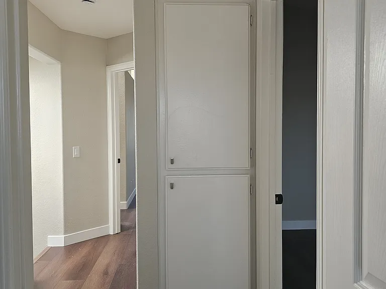 Linen closet in upper hallway