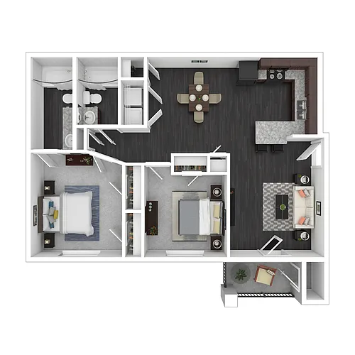 Floor plan 2 Bedroom Apartment