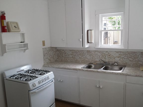 Kitchen with new stove