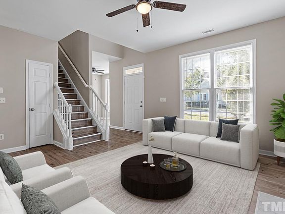 Living room virtually staged