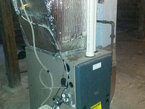 First floor gas furnace