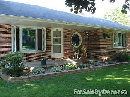 beautiful landscaping in front