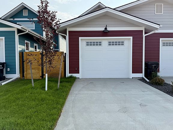 Garage door & west yard