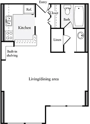 Floor plan Studio M