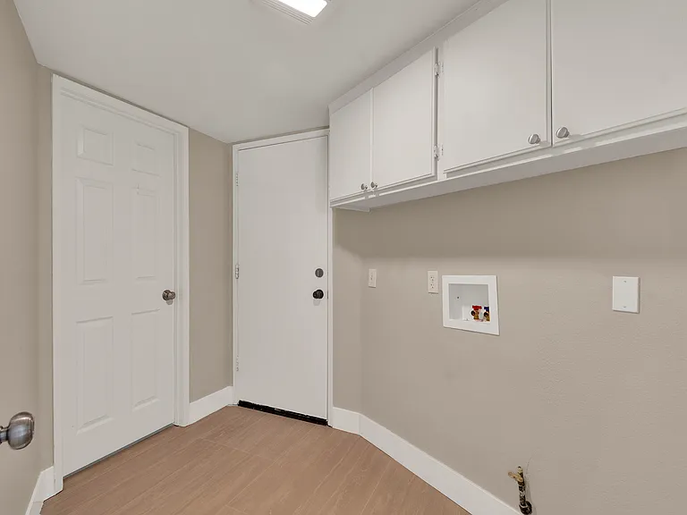 downstairs laundry room