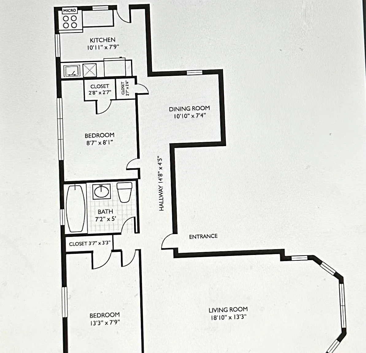 2 bed, 800 sqft, $2,600 — Photo 1