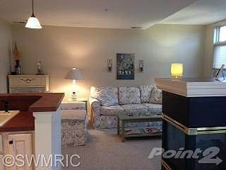 View of living room from dining area.