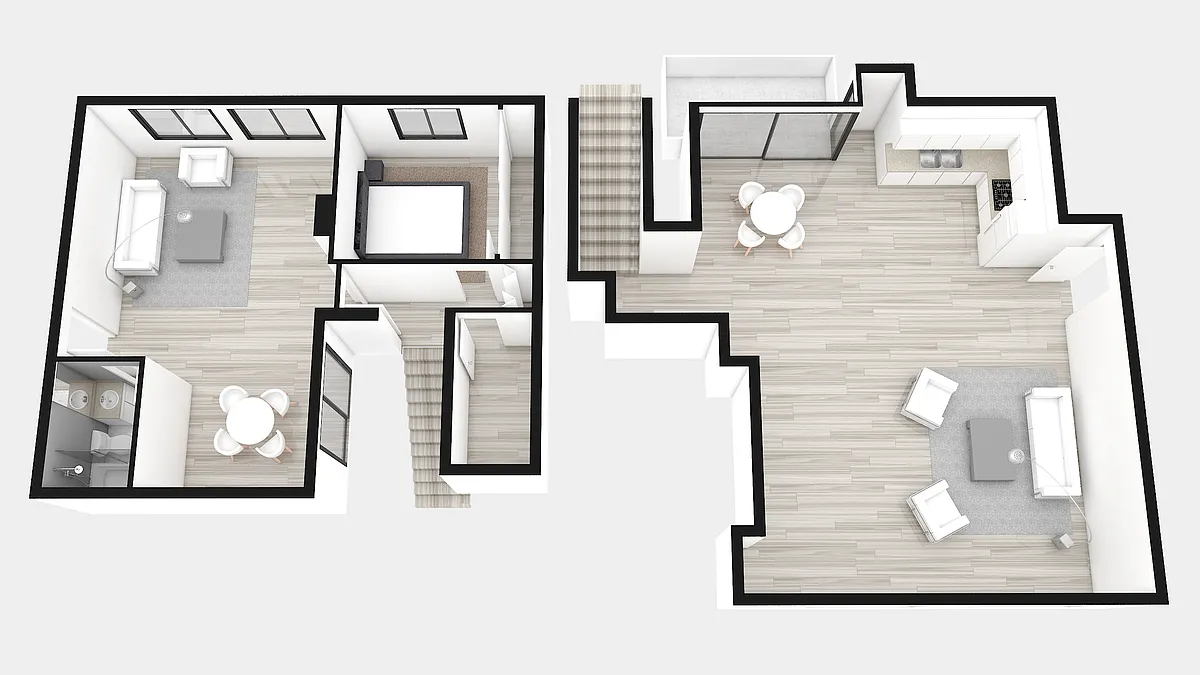 Floor plan One Bed ~ One Bath