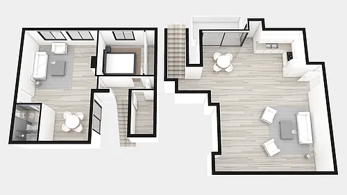 Floor plan One Bed ~ One Bath
