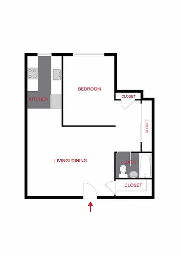 Floor plan Plan A - One Bedroom