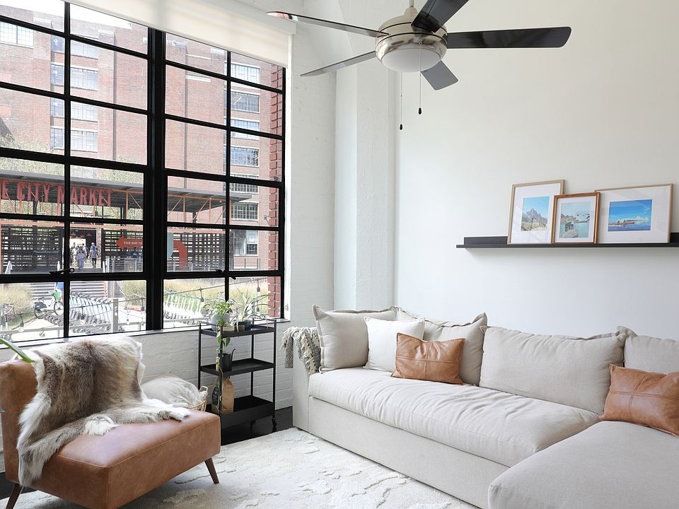 Factory Windows living room with beltline views