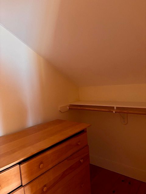 Walk in closet off master bedroom