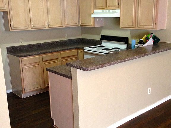 Kitchen open to living room