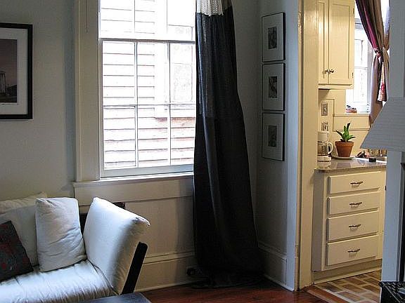 Living room with hardwood floors
