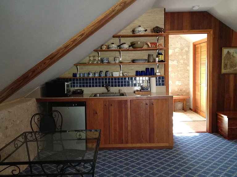 Loft kitchenette & bathroom door