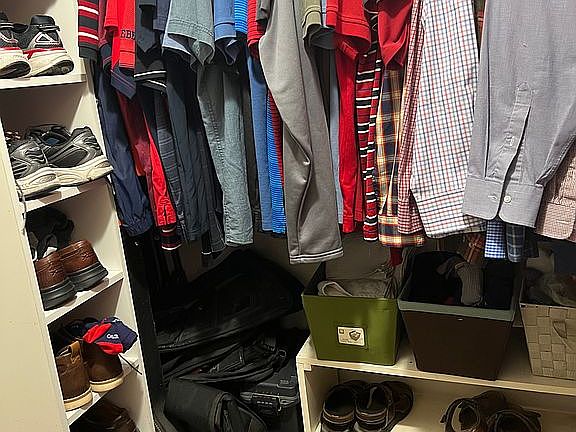 His walk in closet 