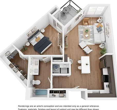 1 Bed, 1 Bath 1 Bed, 1 Bath