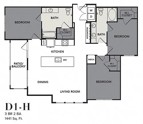 Floor plan D1-H