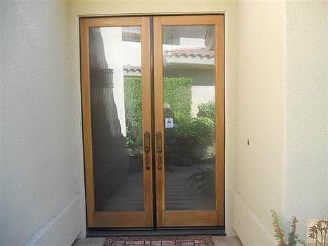 Custom made Glass and wood front doors