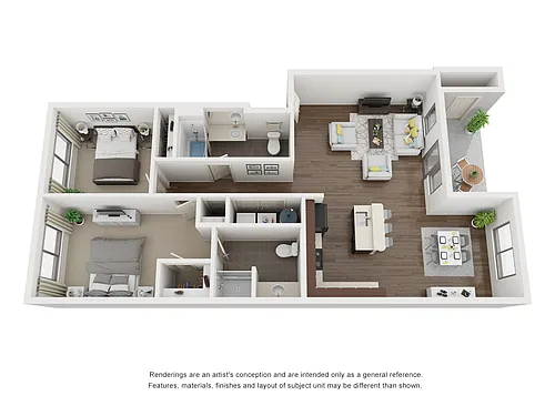 Floor plan 2x2 Aspen