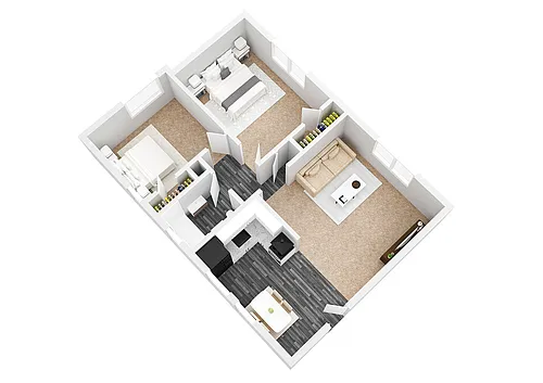 Floor plan Two Bedroom - B1