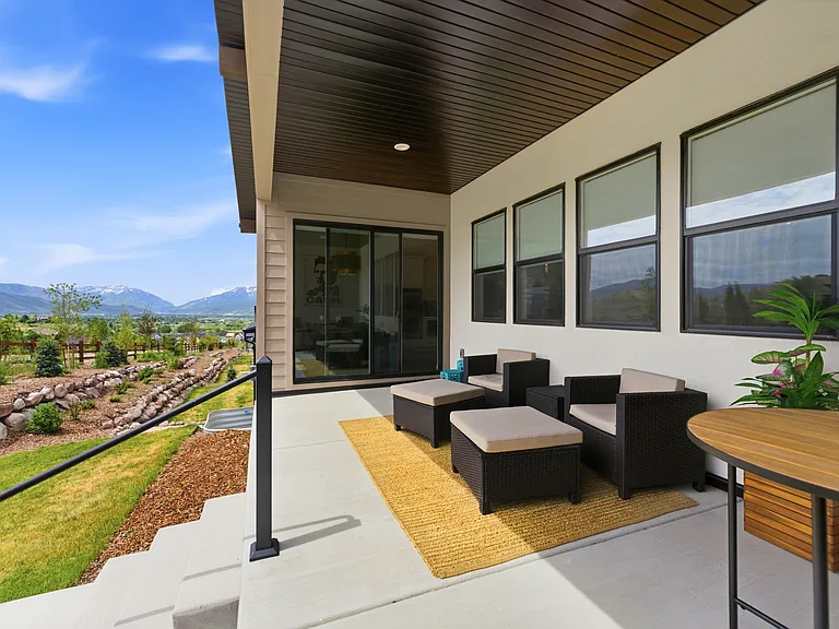 Covered Patio with a View