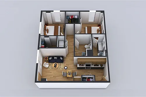 Floor plan C1 2 Bedroom