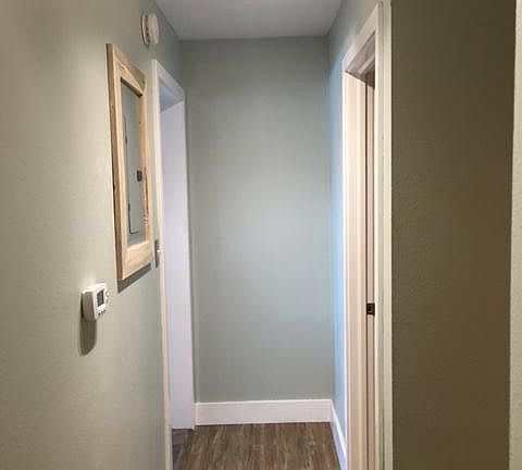 Bedroom hallway with LED lighting