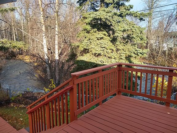 Campbell Creek behind deck