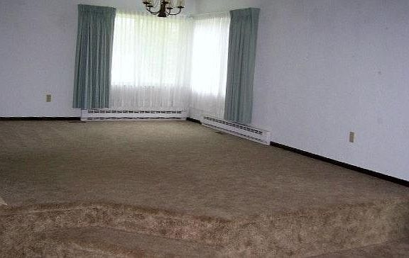 Dining room with double windows & center light
