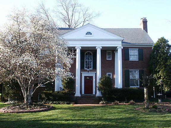 Front entrance in Spring