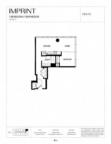 Floor plan One Bedroom L