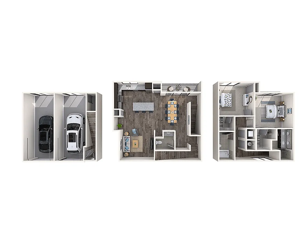 Floor plan Two Bedroom B3B